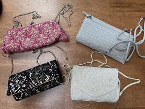 Urban Expressions Woven Clutch + 3 clutches with removable shoudler straps